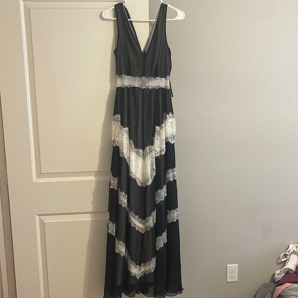 Venus Black and Cream Lace Dress
